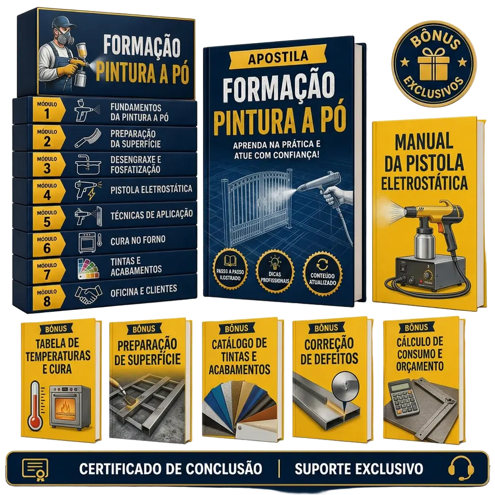 Material do curso Formação Pintura a Pó